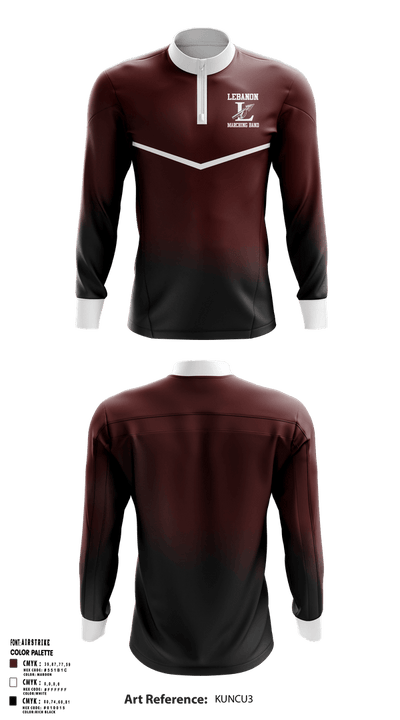 Lebanon High School Marching Band Quarter Zip Jacket - 1
