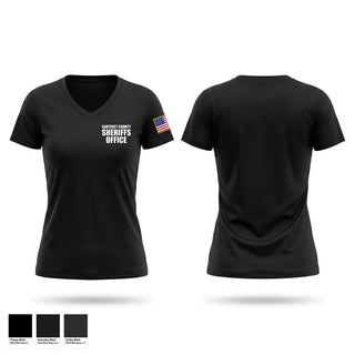 Womens Short Sleeve Vneck Shirt, Carteret County Sheriff's Office, Police, Teamtime, Team time, sublimation, custom sports apparel, team uniforms, spirit wear, spiritwear, sports uniforms, custom shirts, team store, custom team store, fundraiser sports, apparel fundraiser