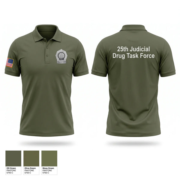 Short Sleeve Performance Polo, 25th Judicial Drug Task Force, Police, Teamtime, Team time, sublimation, custom sports apparel, team uniforms, spirit wear, spiritwear, sports uniforms, custom shirts, team store, custom team store, fundraiser sports, apparel fundraiser
