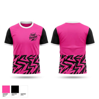 Football Jersey, Pink Thunder, Softball, Teamtime, Team time, sublimation, custom sports apparel, team uniforms, spirit wear, spiritwear, sports uniforms, custom shirts, team store, custom team store, fundraiser sports, apparel fundraiser