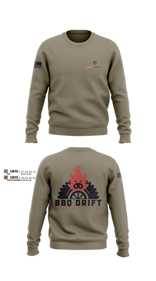 Crew Neck Sweatshirt, BBQ Drift, , Teamtime, Team time, sublimation, custom sports apparel, team uniforms, spirit wear, spiritwear, sports uniforms, custom shirts, team store, custom team store, fundraiser sports, apparel fundraiser