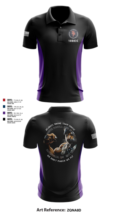 AFJROTC MS-081 DRONE TEAM 88778530 Short Sleeve Performance Polo - 213