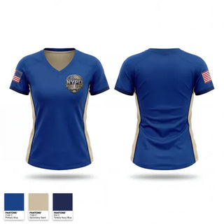 Womens Short Sleeve Vneck Shirt, Finest Football Team, Police, Teamtime, Team time, sublimation, custom sports apparel, team uniforms, spirit wear, spiritwear, sports uniforms, custom shirts, team store, custom team store, fundraiser sports, apparel fundraiser