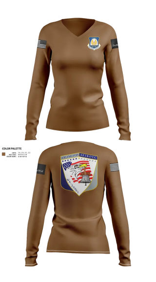 Womens Long Sleeve Vneck Shirt, 61st Eagle Squadron, Air Force, Teamtime, Team time, sublimation, custom sports apparel, team uniforms, spirit wear, spiritwear, sports uniforms, custom shirts, team store, custom team store, fundraiser sports, apparel fundraiser
