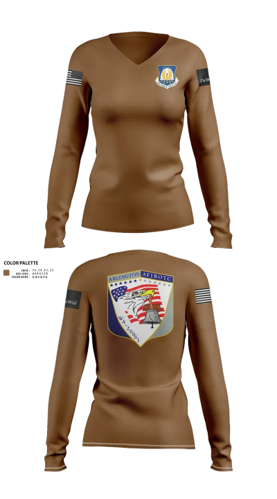 61st Eagle Squadron 97099286 Women's Long Sleeve V-neck Shirt - 21