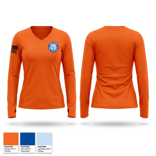 Womens Long Sleeve Vneck Shirt, NFSAR marine unit, Police, Teamtime, Team time, sublimation, custom sports apparel, team uniforms, spirit wear, spiritwear, sports uniforms, custom shirts, team store, custom team store, fundraiser sports, apparel fundraiser