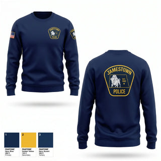 Crew Neck Sweatshirt, Jamestown Police Department, Police, Teamtime, Team time, sublimation, custom sports apparel, team uniforms, spirit wear, spiritwear, sports uniforms, custom shirts, team store, custom team store, fundraiser sports, apparel fundraiser