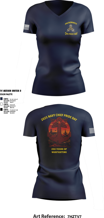 PNW CHIEFS 6578878 Women's Short Sleeve V-neck Shirt - 2 (1)
