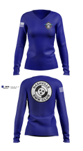 BMW Club of Nashville 77939303 Women's Long Sleeve V-neck Shirt - 2