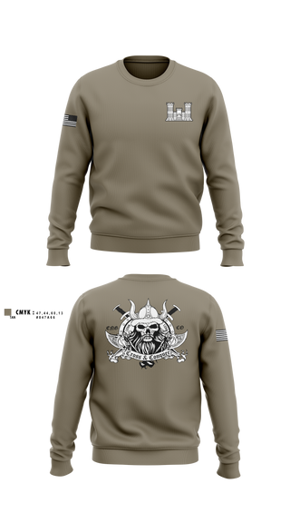 Crew Neck Sweatshirt, 125 ENGINEER COMPANY, National Guard, Teamtime, Team time, sublimation, custom sports apparel, team uniforms, spirit wear, spiritwear, sports uniforms, custom shirts, team store, custom team store, fundraiser sports, apparel fundraiser