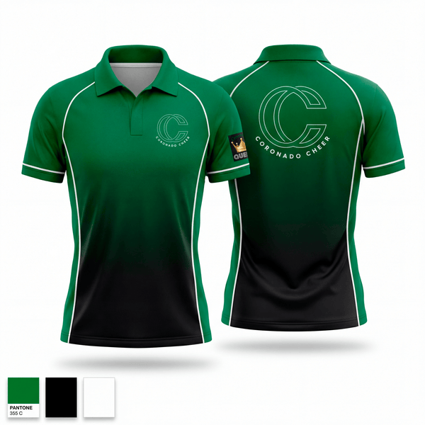 Short Sleeve Performance Polo, Queens, Cheer, Teamtime, Team time, sublimation, custom sports apparel, team uniforms, spirit wear, spiritwear, sports uniforms, custom shirts, team store, custom team store, fundraiser sports, apparel fundraiser