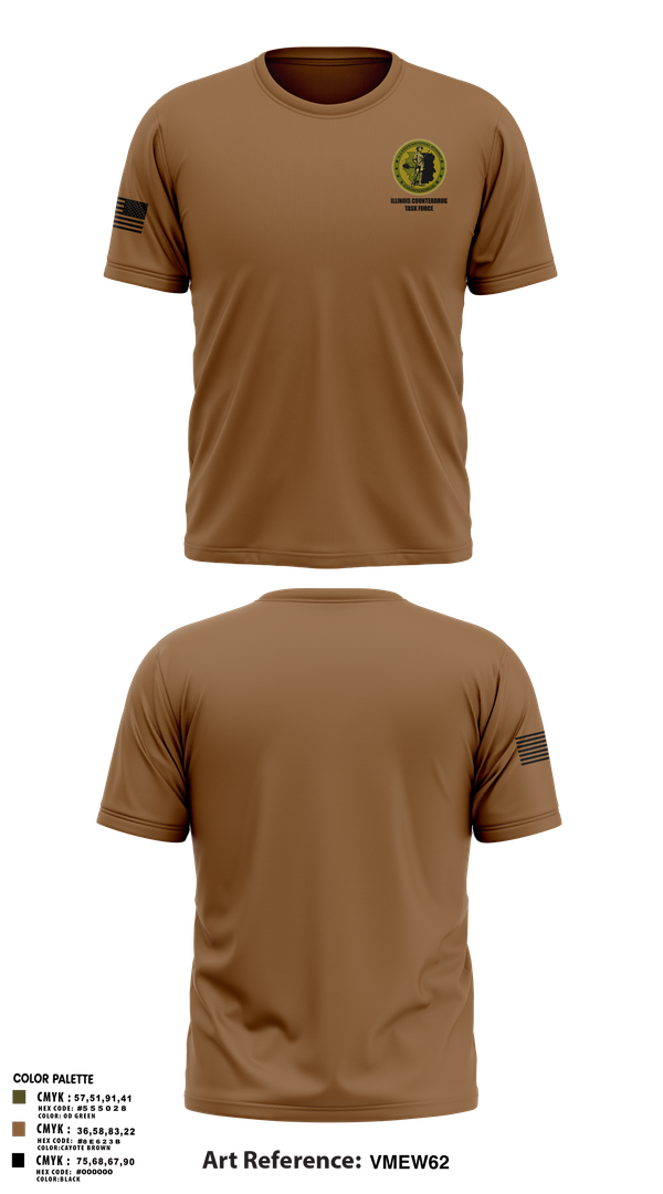 Illinois Counterdrug Task Force 54341154 Old School Cotton Feel Shirt - 15