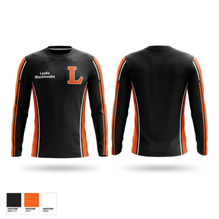 Long Sleeve Performance Shirt, Leslie Blackhawks, Wrestling, Teamtime, Team time, sublimation, custom sports apparel, team uniforms, spirit wear, spiritwear, sports uniforms, custom shirts, team store, custom team store, fundraiser sports, apparel fundraiser