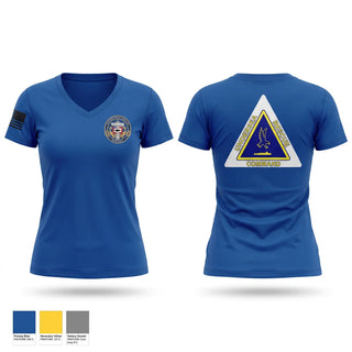 Womens Short Sleeve Vneck Shirt, Undersea Rescue Command, Navy, Teamtime, Team time, sublimation, custom sports apparel, team uniforms, spirit wear, spiritwear, sports uniforms, custom shirts, team store, custom team store, fundraiser sports, apparel fundraiser