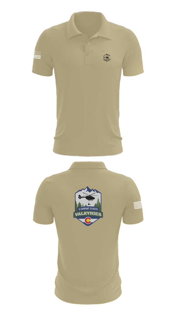 Short Sleeve Performance Polo, D Co 3-140th AVN, National Guard, Teamtime, Team time, sublimation, custom sports apparel, team uniforms, spirit wear, spiritwear, sports uniforms, custom shirts, team store, custom team store, fundraiser sports, apparel fundraiser