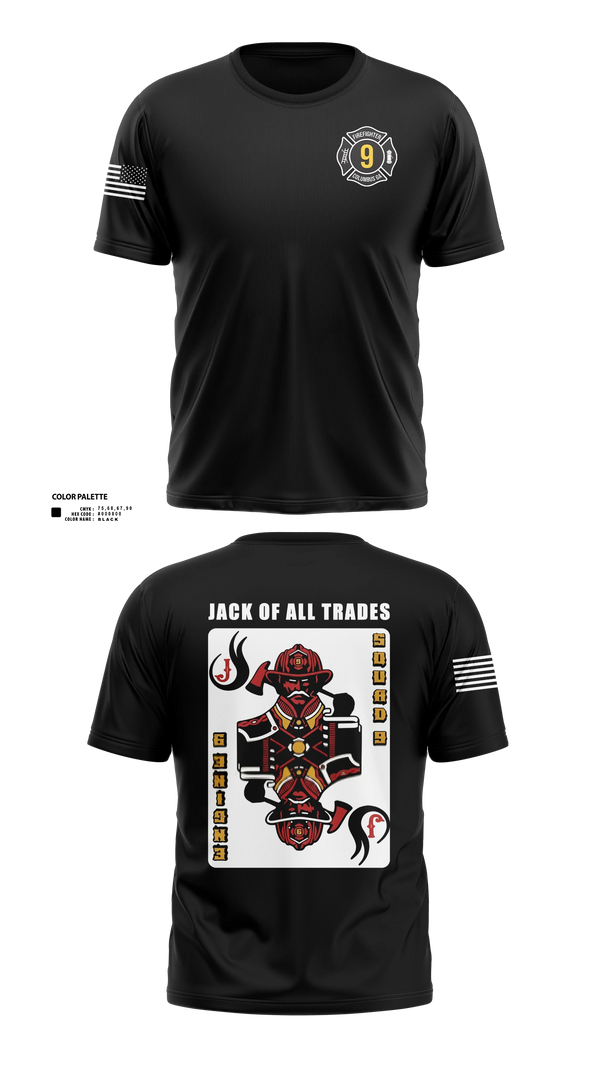 Short Sleeve Performance Shirt, Station 9, Fire Department, Teamtime, Team time, sublimation, custom sports apparel, team uniforms, spirit wear, spiritwear, sports uniforms, custom shirts, team store, custom team store, fundraiser sports, apparel fundraiser