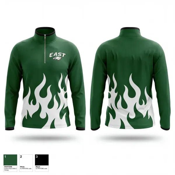 Quarter Zip Jacket, East Henderson High School, Track & Field, Teamtime, Team time, sublimation, custom sports apparel, team uniforms, spirit wear, spiritwear, sports uniforms, custom shirts, team store, custom team store, fundraiser sports, apparel fundraiser