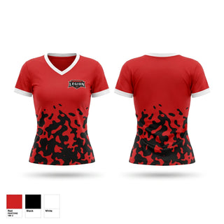 Womens Short Sleeve Vneck Shirt, Team Legion, , Teamtime, Team time, sublimation, custom sports apparel, team uniforms, spirit wear, spiritwear, sports uniforms, custom shirts, team store, custom team store, fundraiser sports, apparel fundraiser