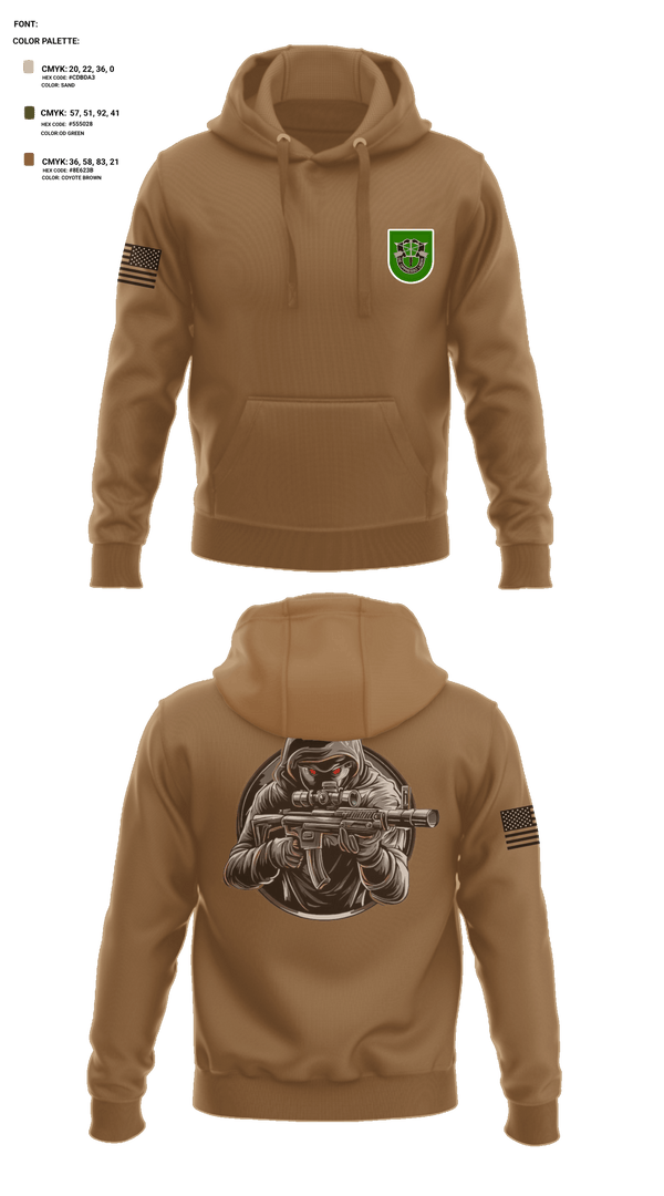 Hoodie, 10 SFG, Army, Teamtime, Team time, sublimation, custom sports apparel, team uniforms, spirit wear, spiritwear, sports uniforms, custom shirts, team store, custom team store, fundraiser sports, apparel fundraiser