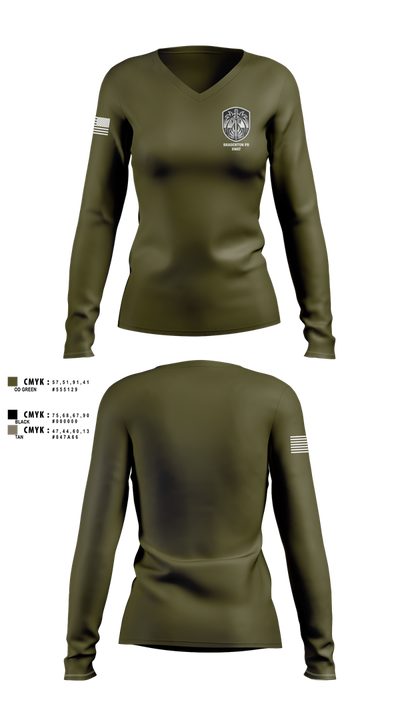 Bradenton PD Swat 16994731 Women's Long Sleeve V-neck Shirt - 3