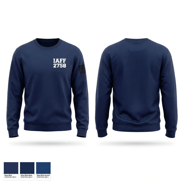 Crew Neck Sweatshirt, IAFF 2758, Fire Department, Teamtime, Team time, sublimation, custom sports apparel, team uniforms, spirit wear, spiritwear, sports uniforms, custom shirts, team store, custom team store, fundraiser sports, apparel fundraiser