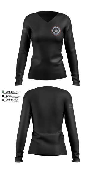 Womens Long Sleeve Vneck Shirt, US Marshals PNVOTF, Police, Teamtime, Team time, sublimation, custom sports apparel, team uniforms, spirit wear, spiritwear, sports uniforms, custom shirts, team store, custom team store, fundraiser sports, apparel fundraiser