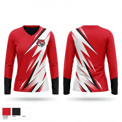 Dorton Wildcats 84879973 Women's Long Sleeve V-neck Shirt - 1