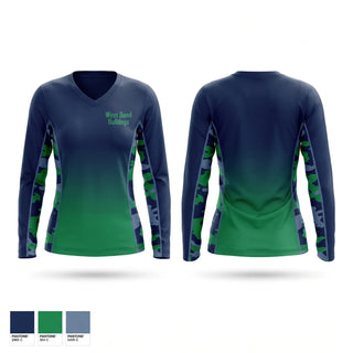 Womens Long Sleeve Vneck Shirt, West bend bulldogs, Baseball, Teamtime, Team time, sublimation, custom sports apparel, team uniforms, spirit wear, spiritwear, sports uniforms, custom shirts, team store, custom team store, fundraiser sports, apparel fundraiser