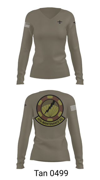 Womens Long Sleeve Vneck Shirt, 403 Maintenance Sqd, Air Force, Teamtime, Team time, sublimation, custom sports apparel, team uniforms, spirit wear, spiritwear, sports uniforms, custom shirts, team store, custom team store, fundraiser sports, apparel fundraiser