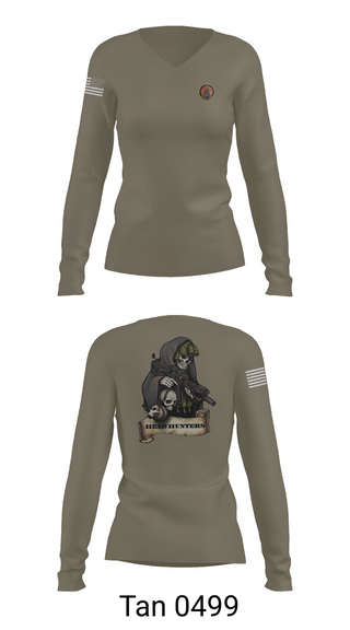 Womens Long Sleeve Vneck Shirt, HHC 2-135th AVN REG, , Teamtime, Team time, sublimation, custom sports apparel, team uniforms, spirit wear, spiritwear, sports uniforms, custom shirts, team store, custom team store, fundraiser sports, apparel fundraiser