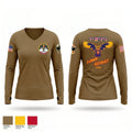 C Co. 1-244 Assault Helicopter Battalion Women's Long Sleeve V-neck Shirt - 1