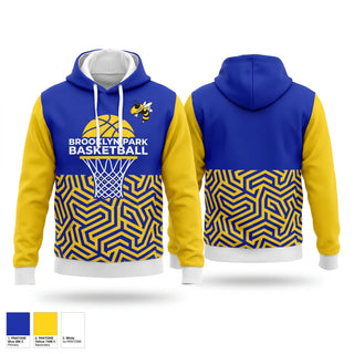 Hoodie, Brooklyn Park Bees, Men's Basketball, Teamtime, Team time, sublimation, custom sports apparel, team uniforms, spirit wear, spiritwear, sports uniforms, custom shirts, team store, custom team store, fundraiser sports, apparel fundraiser