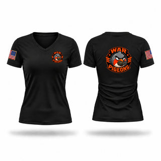 Womens Short Sleeve Vneck Shirt, 261st War pigeons, Army, Teamtime, Team time, sublimation, custom sports apparel, team uniforms, spirit wear, spiritwear, sports uniforms, custom shirts, team store, custom team store, fundraiser sports, apparel fundraiser