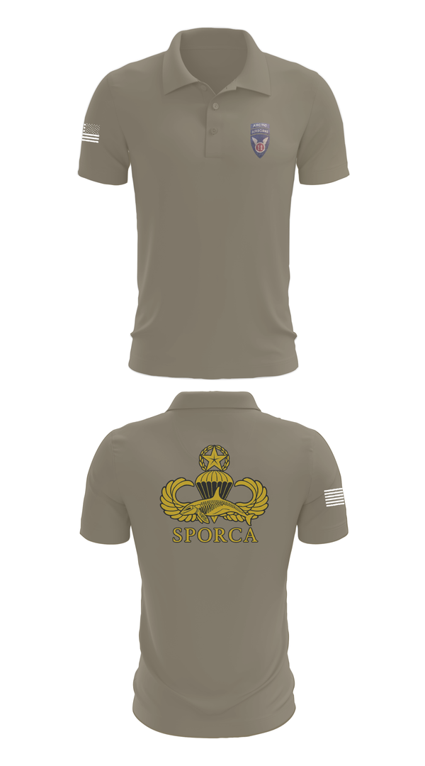 Short Sleeve Performance Polo, HHC, 725th BSB, 2/11 ABN, , Teamtime, Team time, sublimation, custom sports apparel, team uniforms, spirit wear, spiritwear, sports uniforms, custom shirts, team store, custom team store, fundraiser sports, apparel fundraiser