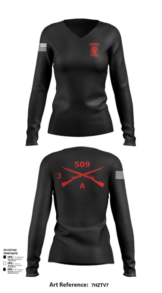 Womens Long Sleeve Vneck Shirt, Able Company, 3-509 IN (ABN), , Teamtime, Team time, sublimation, custom sports apparel, team uniforms, spirit wear, spiritwear, sports uniforms, custom shirts, team store, custom team store, fundraiser sports, apparel fundraiser