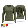 Warwick Township Fire Department Women's Long Sleeve V-neck Shirt - 1