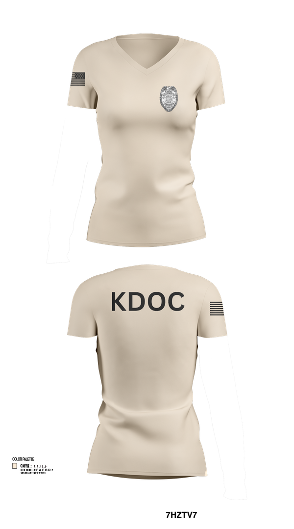 Womens Short Sleeve Vneck Shirt, KDOC, Police, Teamtime, Team time, sublimation, custom sports apparel, team uniforms, spirit wear, spiritwear, sports uniforms, custom shirts, team store, custom team store, fundraiser sports, apparel fundraiser