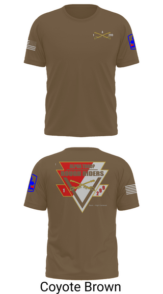 Short Sleeve Performance Shirt, A Troop, 1st squadron-299th Calvary Regiment, , Teamtime, Team time, sublimation, custom sports apparel, team uniforms, spirit wear, spiritwear, sports uniforms, custom shirts, team store, custom team store, fundraiser sports, apparel fundraiser