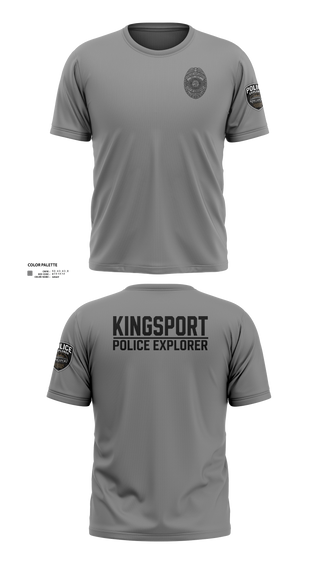 Old School Cotton Feel Shirt, Kingsport Police Explorer Post, Police, Teamtime, Team time, sublimation, custom sports apparel, team uniforms, spirit wear, spiritwear, sports uniforms, custom shirts, team store, custom team store, fundraiser sports, apparel fundraiser