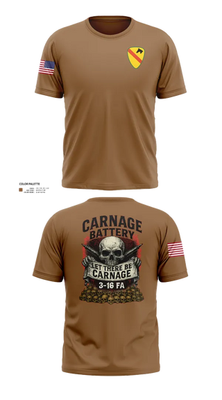 Short Sleeve Performance Shirt, Carnage BTRY, 3-16 FA, , Teamtime, Team time, sublimation, custom sports apparel, team uniforms, spirit wear, spiritwear, sports uniforms, custom shirts, team store, custom team store, fundraiser sports, apparel fundraiser