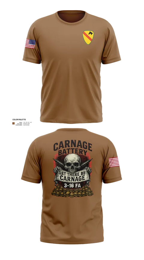 Short Sleeve Performance Shirt, Carnage BTRY, 3-16 FA, , Teamtime, Team time, sublimation, custom sports apparel, team uniforms, spirit wear, spiritwear, sports uniforms, custom shirts, team store, custom team store, fundraiser sports, apparel fundraiser
