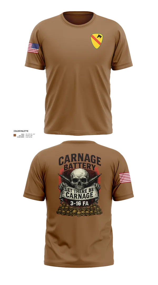 Short Sleeve Performance Shirt, Carnage BTRY, 3-16 FA, , Teamtime, Team time, sublimation, custom sports apparel, team uniforms, spirit wear, spiritwear, sports uniforms, custom shirts, team store, custom team store, fundraiser sports, apparel fundraiser