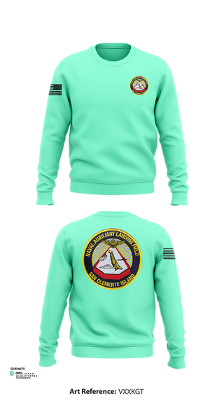 Crew Neck Sweatshirt, NAVAL AUXILIARY LANDING FIELD SAN CLEMENTE ISLAND, Navy, Teamtime, Team time, sublimation, custom sports apparel, team uniforms, spirit wear, spiritwear, sports uniforms, custom shirts, team store, custom team store, fundraiser sports, apparel fundraiser
