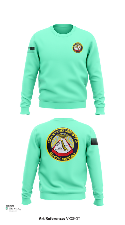 NAVAL AUXILIARY LANDING FIELD SAN CLEMENTE ISLAND 84948296 Crew Neck Sweatshirt - 103