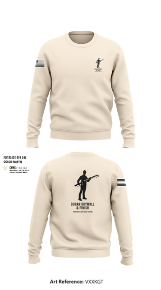 Crew Neck Sweatshirt, Duran Drywall & Finish, , Teamtime, Team time, sublimation, custom sports apparel, team uniforms, spirit wear, spiritwear, sports uniforms, custom shirts, team store, custom team store, fundraiser sports, apparel fundraiser