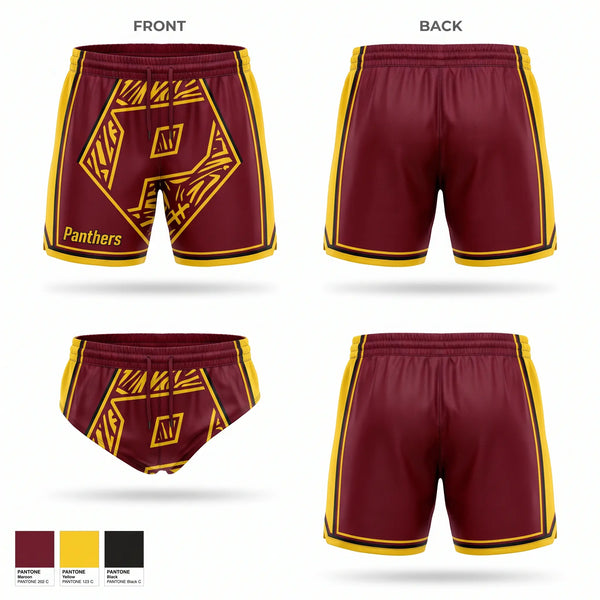 Mens Basketball Shorts, Panthers, Women's Basketball, Teamtime, Team time, sublimation, custom sports apparel, team uniforms, spirit wear, spiritwear, sports uniforms, custom shirts, team store, custom team store, fundraiser sports, apparel fundraiser