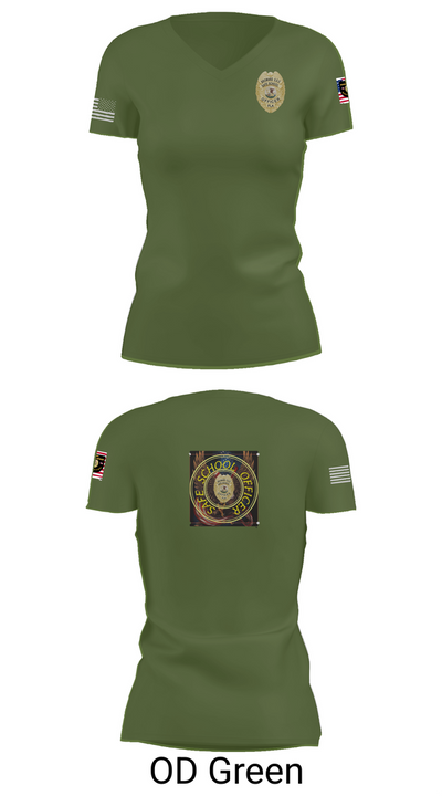 School officer 37316747 Women's Short Sleeve V-neck Shirt - 46