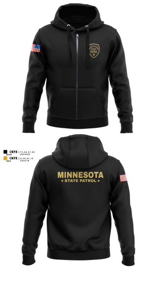Zip Hoodie, Minnesota State Patrol, Police, Teamtime, Team time, sublimation, custom sports apparel, team uniforms, spirit wear, spiritwear, sports uniforms, custom shirts, team store, custom team store, fundraiser sports, apparel fundraiser