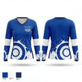 Marionville Middle School Baseball 33555762 Women's Long Sleeve V-neck Shirt - 1