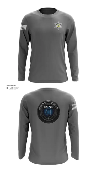 Long Sleeve Performance Shirt, Manhattan Police Department, , Teamtime, Team time, sublimation, custom sports apparel, team uniforms, spirit wear, spiritwear, sports uniforms, custom shirts, team store, custom team store, fundraiser sports, apparel fundraiser